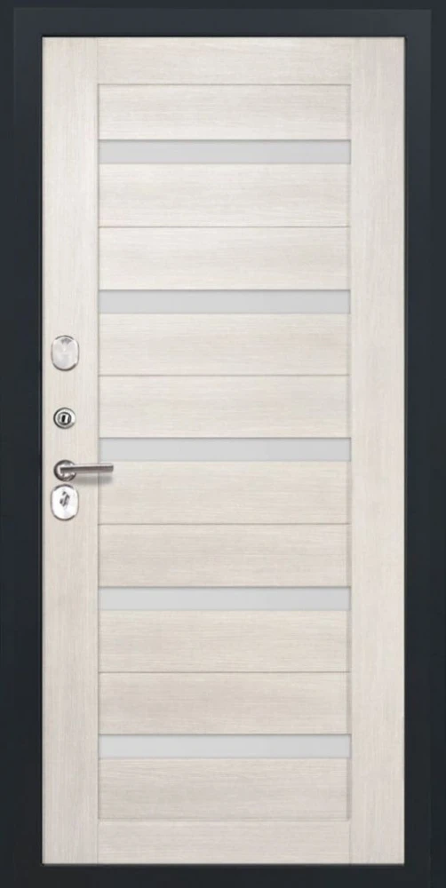Входная дверь ДвериПРО Д-68 СБ-1 (ст. белое, 16мм, Беленый дуб) DPRO226378 внутренняя сторона